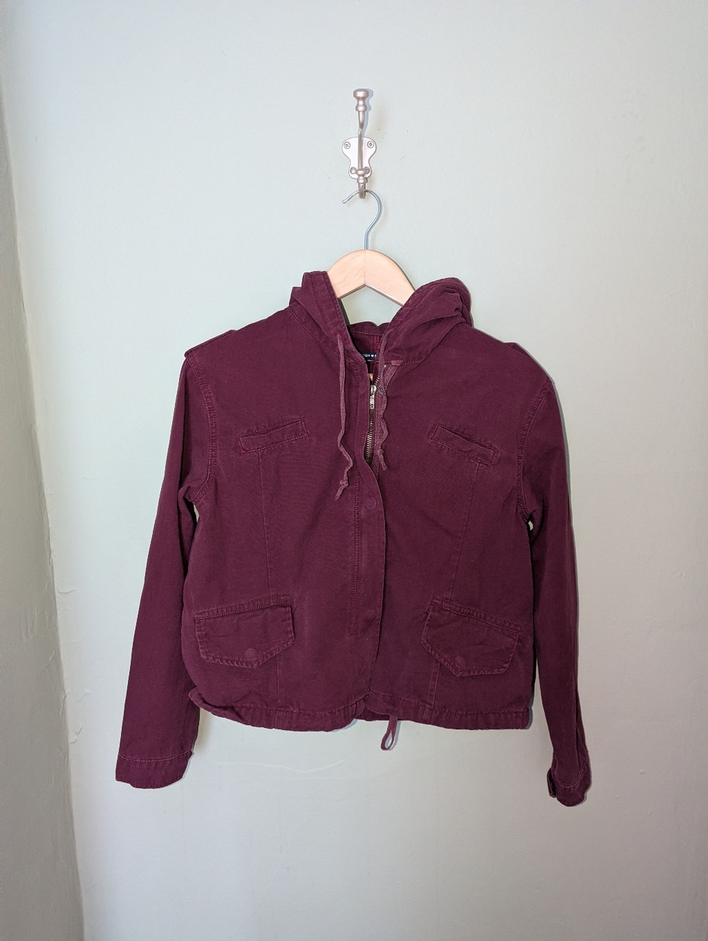 Burgundy Brandy Melville Spring Jacket